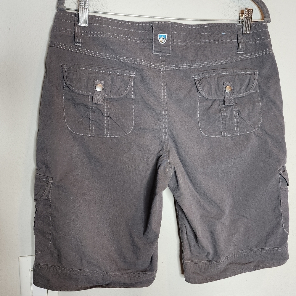 Kuhl Splash Cargo Bermuda Hiking Grey Shorts 6 Pockets Women's Size 12 - Picture 2 of 16